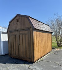 8 x 12 Classic Loft Storage Shed Chestnut 02
